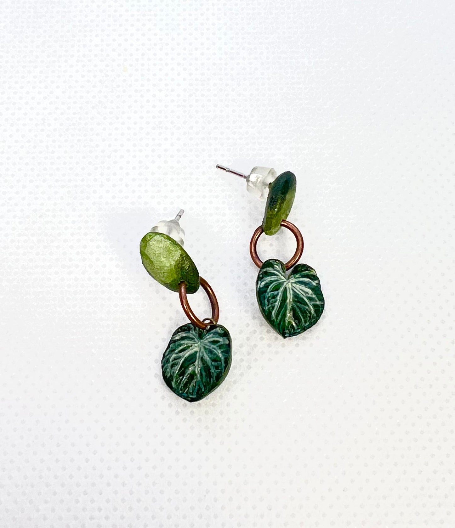Anthurium leaf earrings