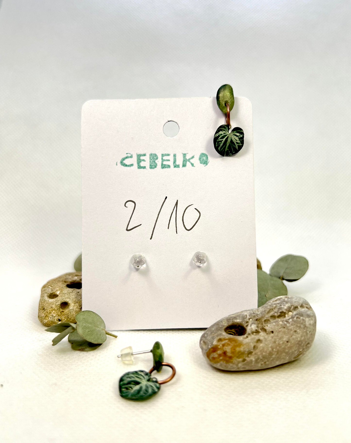 Anthurium leaf earrings