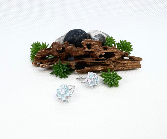 Baby Pink & Baby Blue Hydrangea Earrings