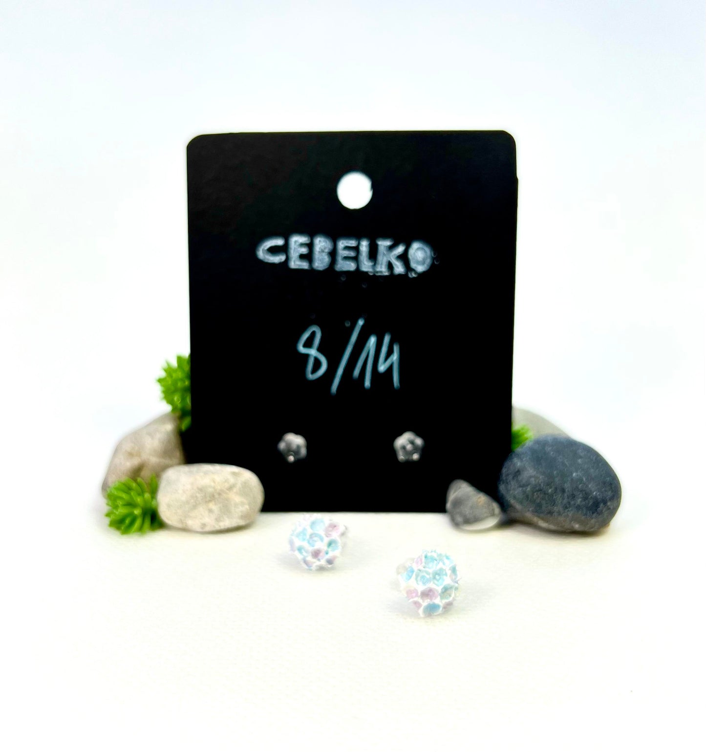 Baby Pink & Baby Blue Hydrangea Earrings