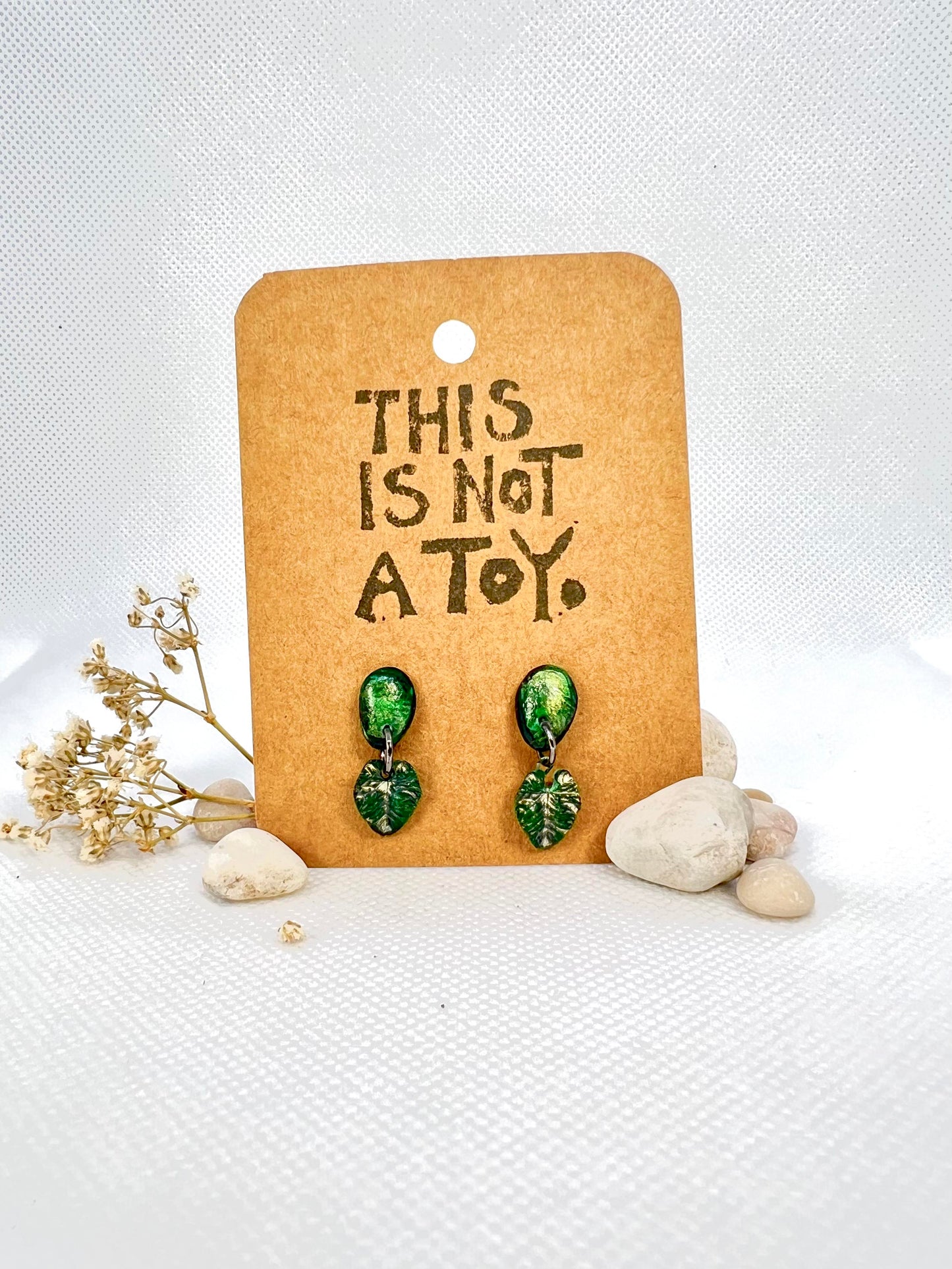 Philodendron Leaf Earrings