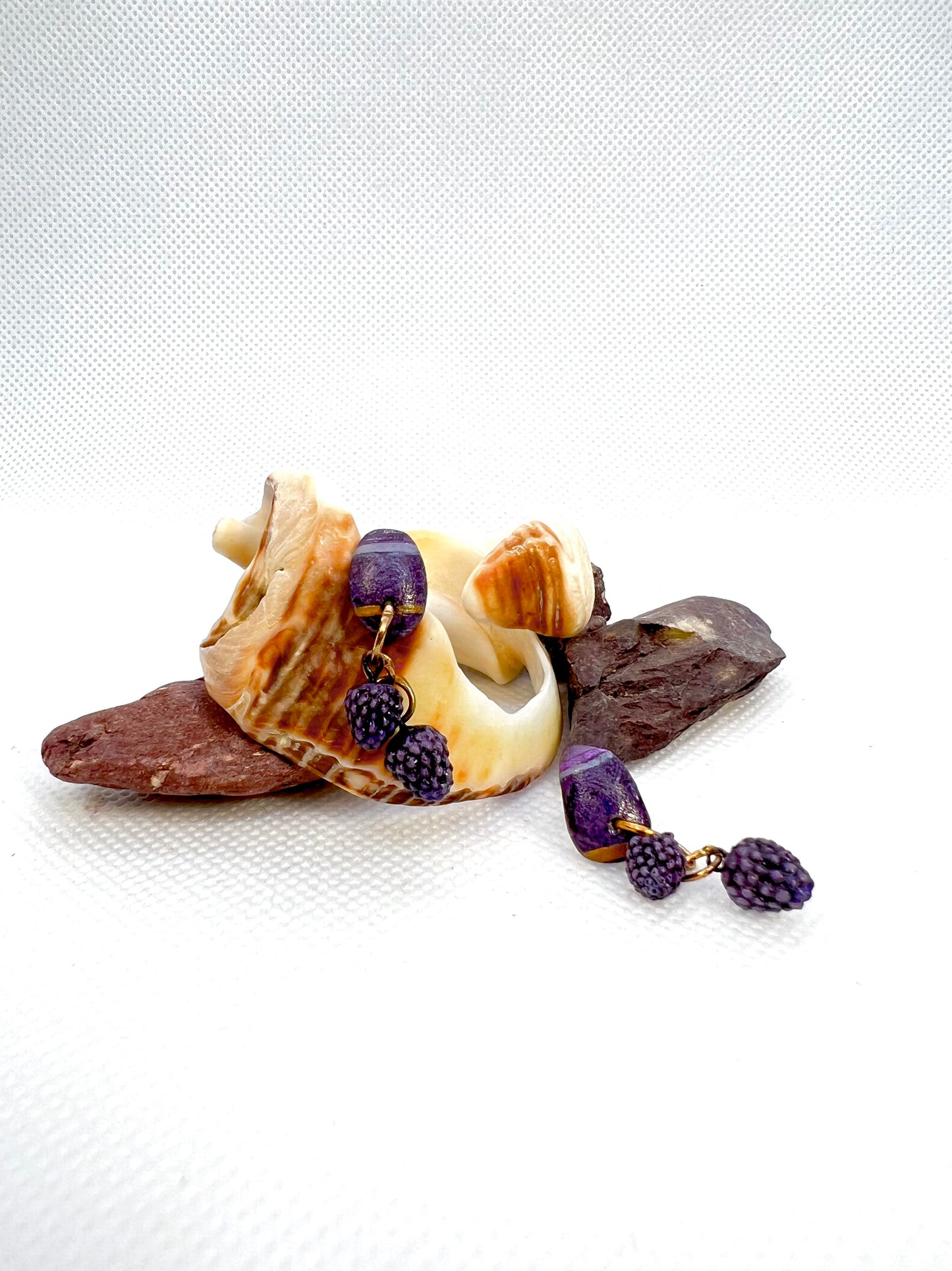 Late Summer Blackberry Earrings