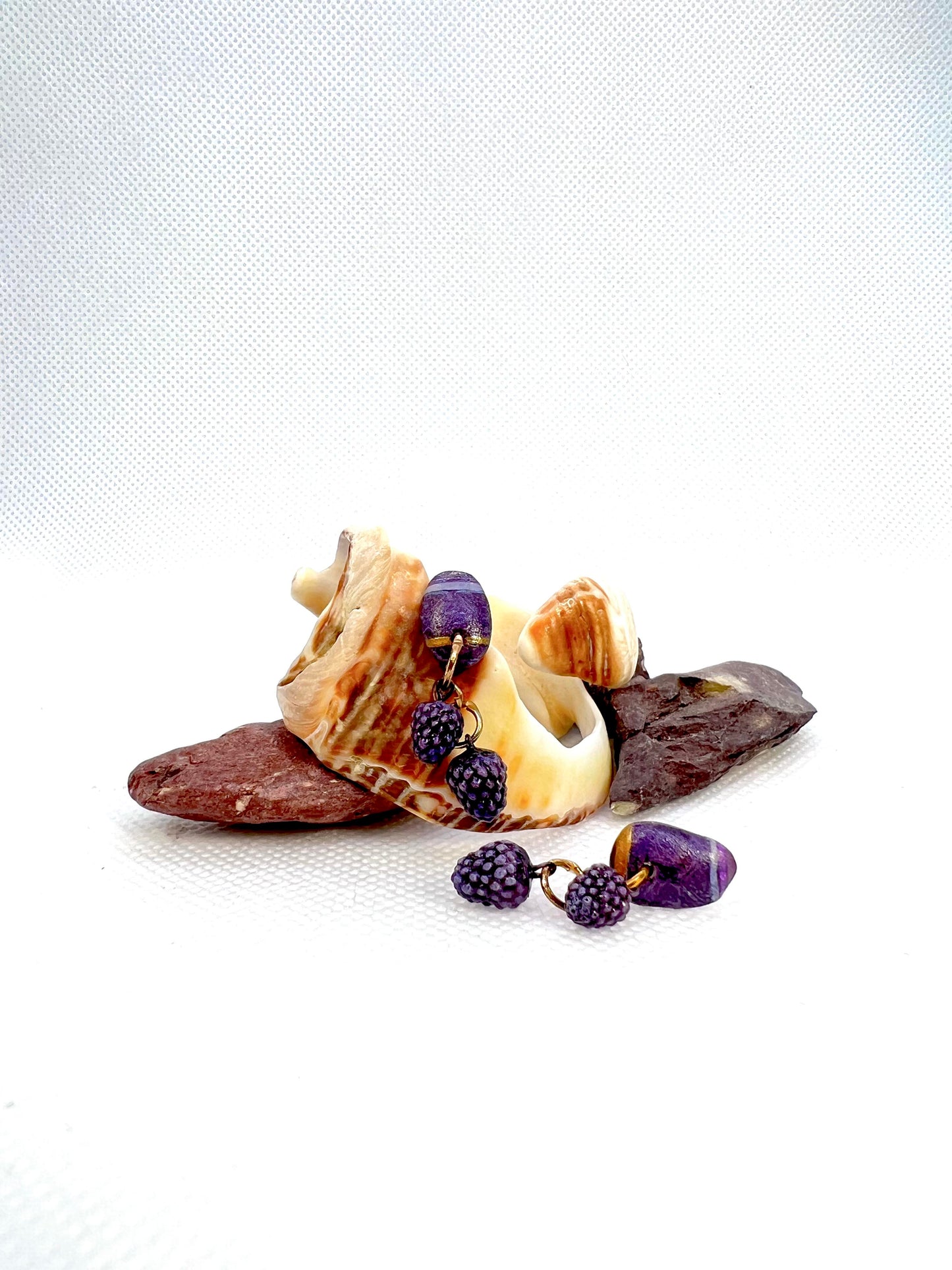 Late Summer Blackberry Earrings