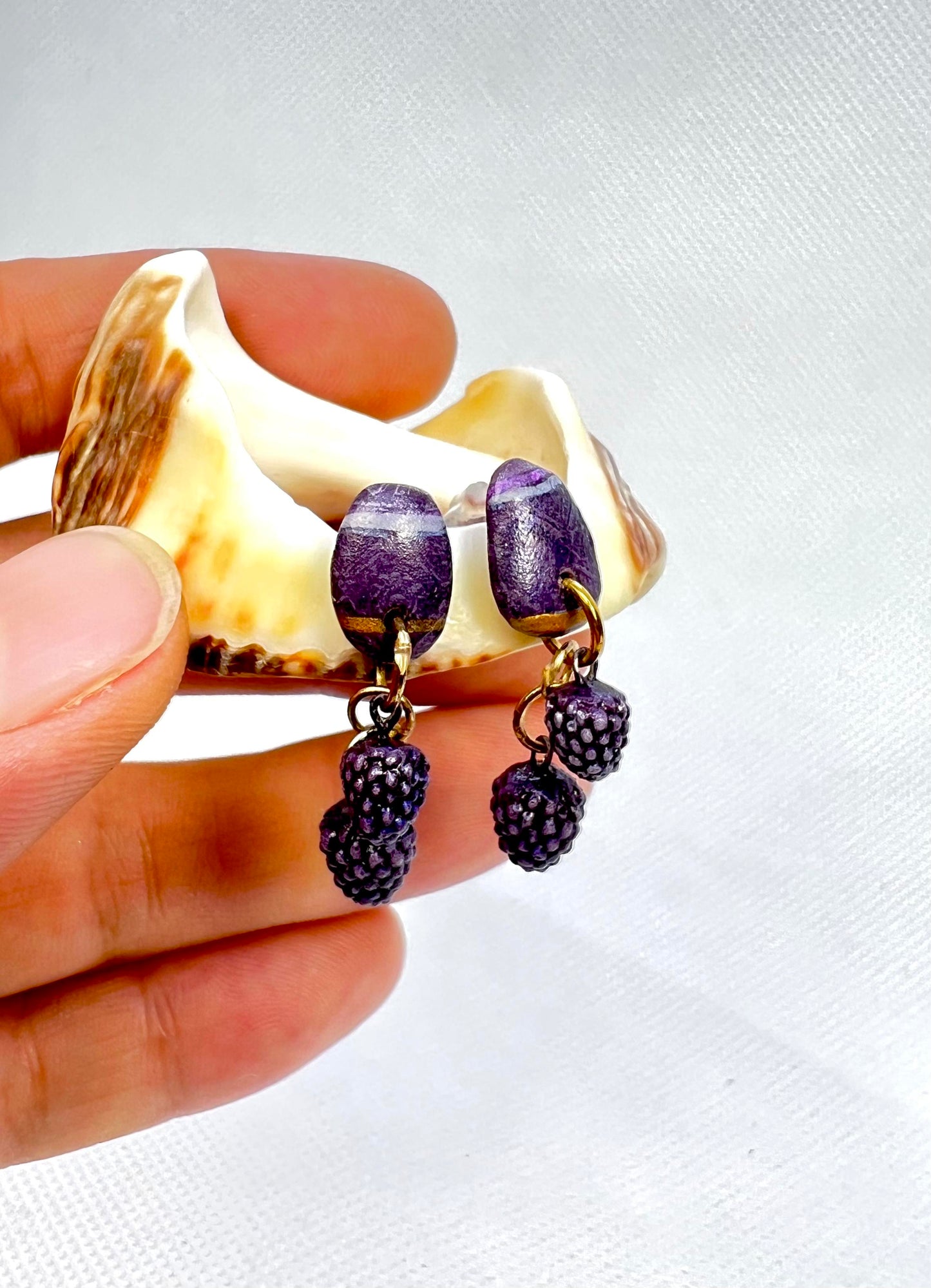 Late Summer Blackberry Earrings