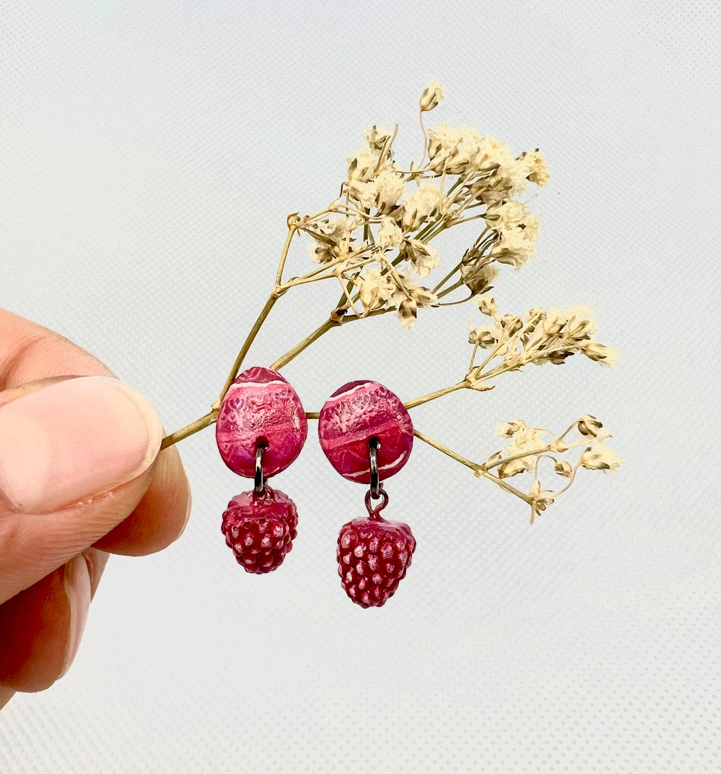 Summer Raspberry Earrings